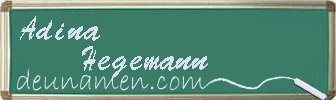 Adina Hegemann Visitenkarte